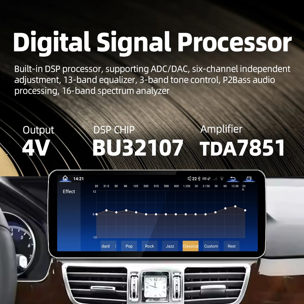 شاشة عرض أندرويد 12.8 بوصة راديو السيارة الوسائط المتعددة ستيريو WIFI 4G GPS Carplay لـ E Class C207 W207 #3