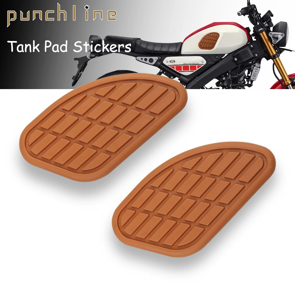 Fit For Speed Twin 900 Street Twin 900 Scrambler 900 Bonneville Bobber Rocket 3R Side Fuel Knee Tank Pad Rubber Stickers