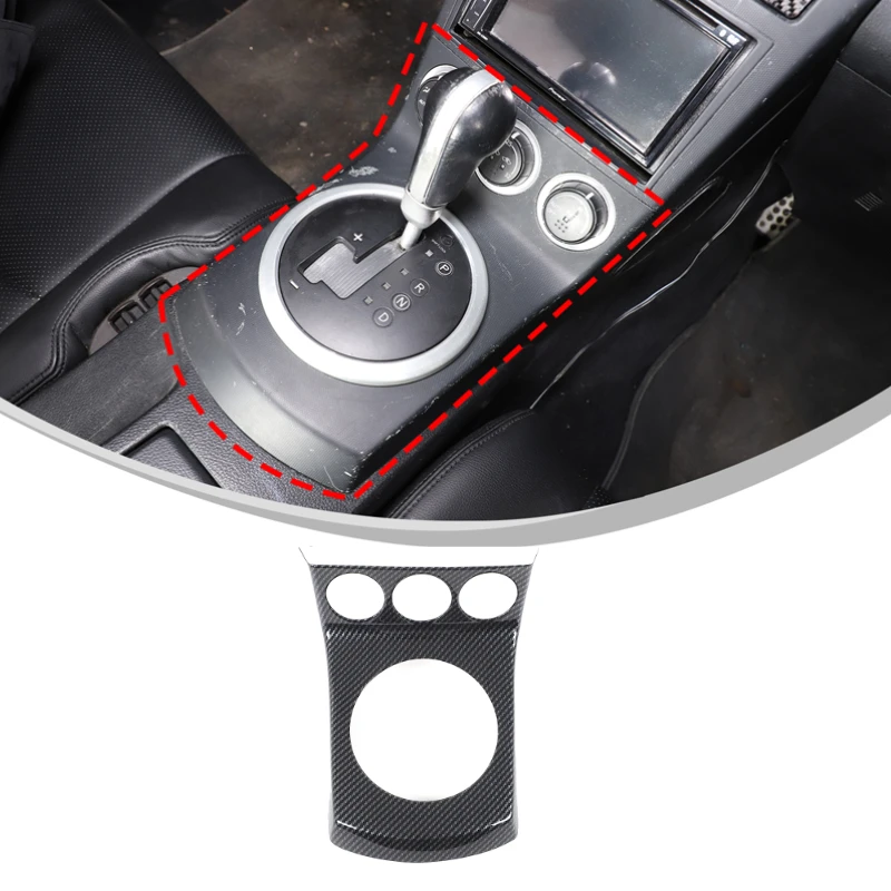 Suetlcoity For Nissan 350Z Z33 03-06 ABS carbon fiber Car Control Panel center air outlet cover interior accessories