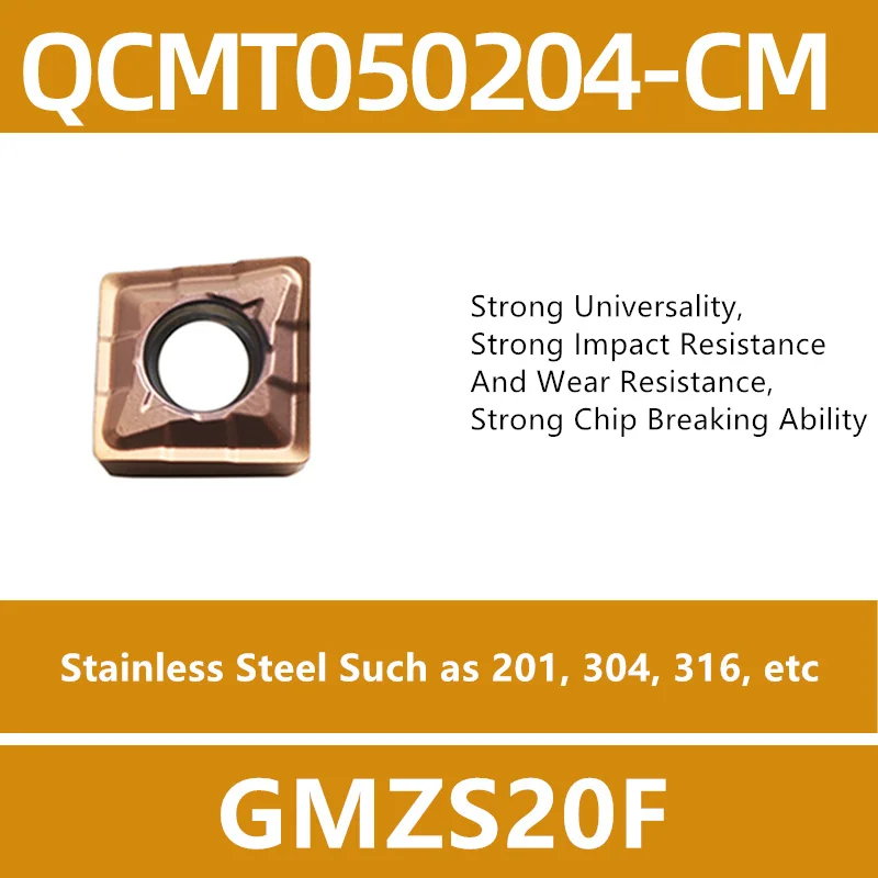QCMT050204 QCMT060204 QCMT070304 QCMT080304 QCMT10T304 CM U-Drill Carbide Inserts CNC Lathe Cutter Drilling Bit Turning Tools