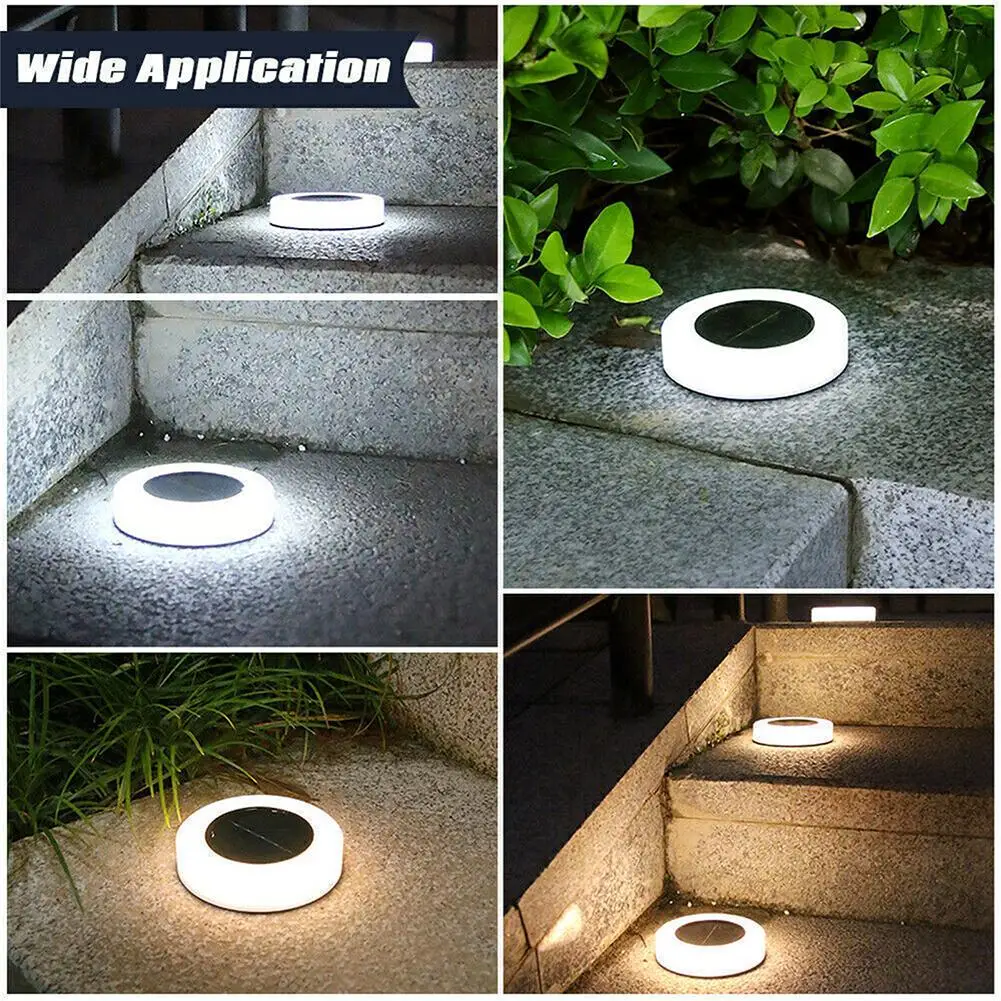 Zonne-Energie Grondverlichting Waterdichte Zonne-Tuin Verlichting Geüpgraded Buiten Tuin Heldere In-Grond Verlichting Voor Traject 4 Stuks