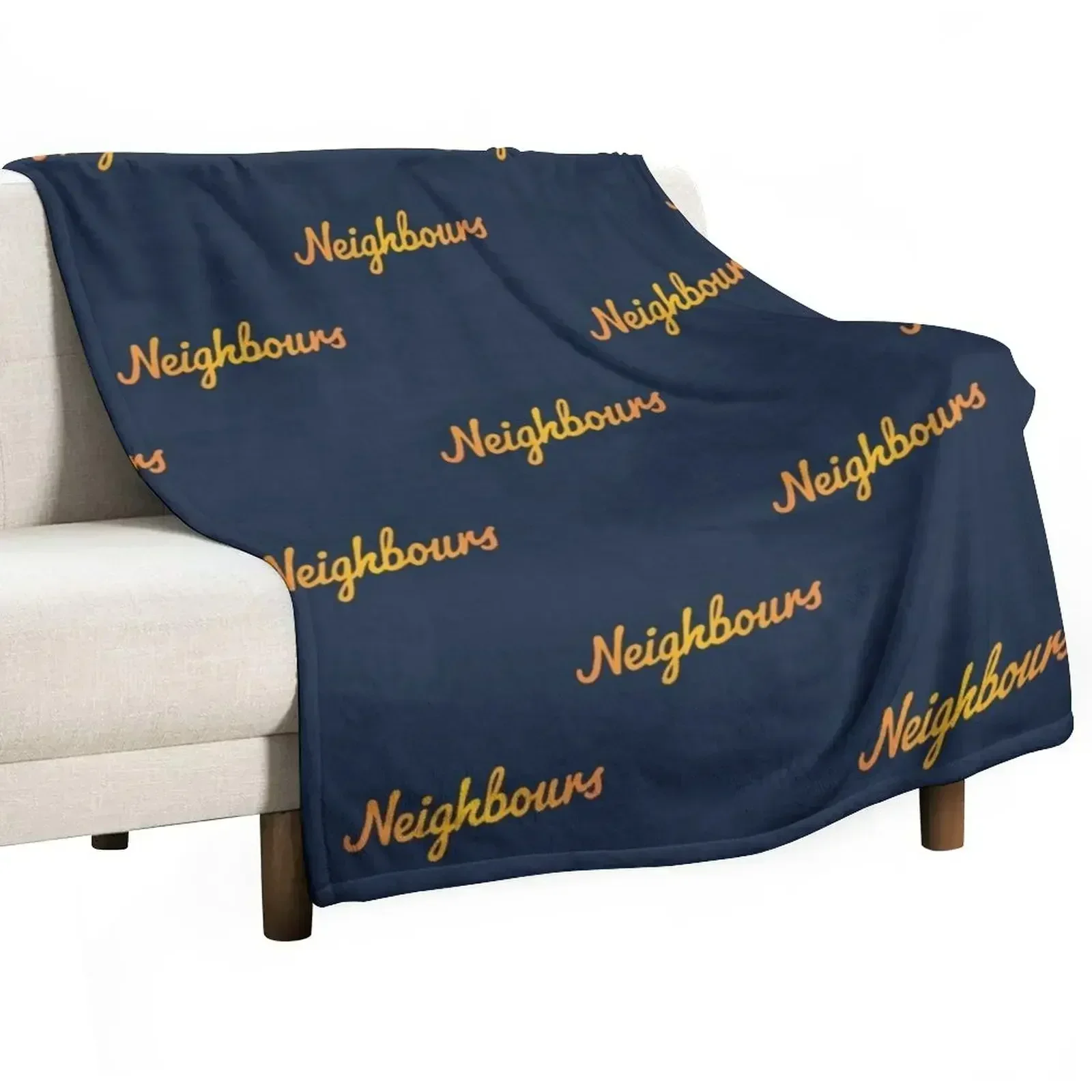 Retro Neighbours Throw Blanket Custom Furry Blankets