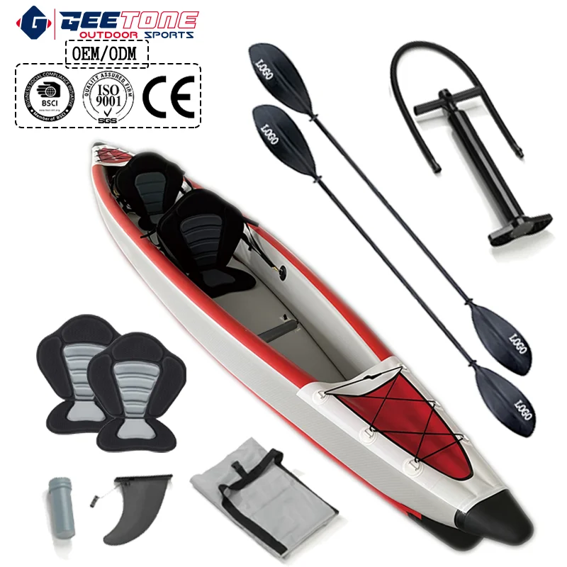 

Canoe/kayak Set Drop Stitch Paddle Rowing Boats 2 3 Person Touring Kayaks Inflatable Foldable Sit On Top Canoe Kayak