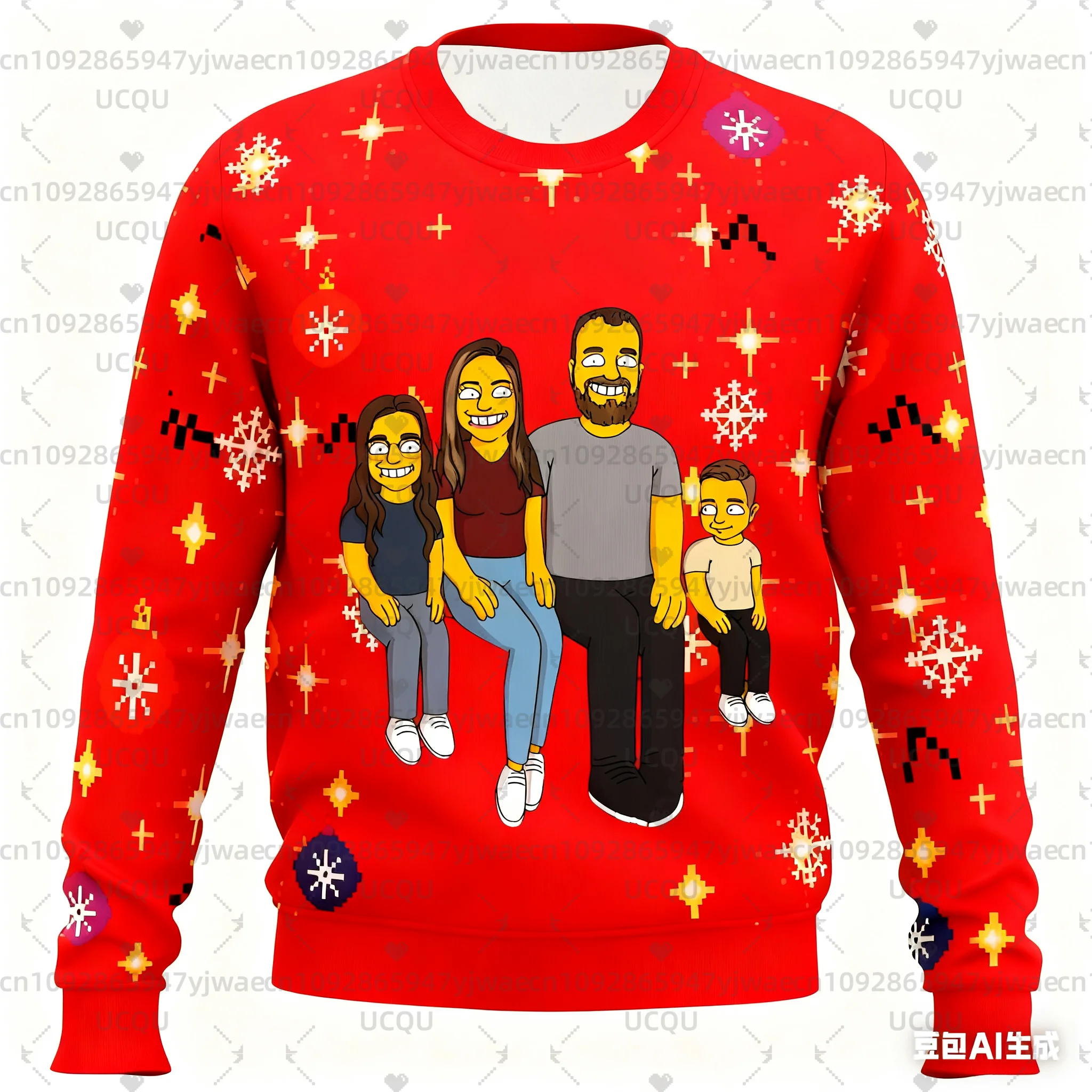 

Мужской, женский, для мальчиков и девочек, рождественский пуловер с длинными рукавами и 3D принтом «Симпсоны», толстовка с героями мультфильмов для родителей и детей