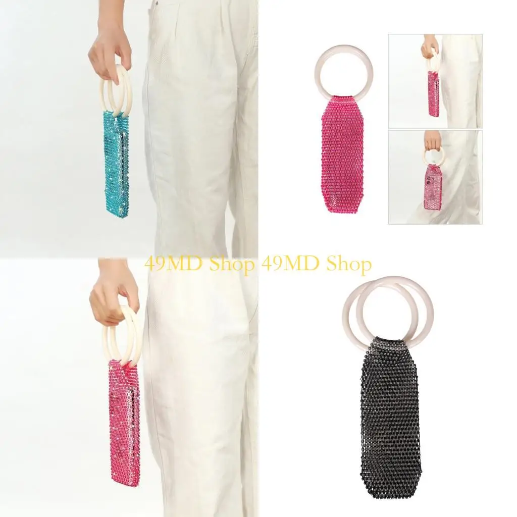 49MD Contemporary Phone Case With Elegant Rhinestones Detail Phone Bag Suitable For Daily And Travel