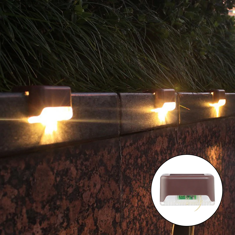 1/2/4/8/16PCS Solar Deck Lights Outdoor Step Lights Waterproof Led Solar Lights for Railing Stairs Step Fence Yard Patio Pathway