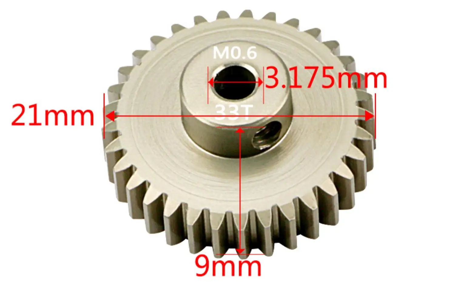 M06 mold 3.175 mm 13T 15T 17T 18T 20T 22T 24T 28T 30T 33T aluminum alloy pinion motor gears are used in the 110RC model