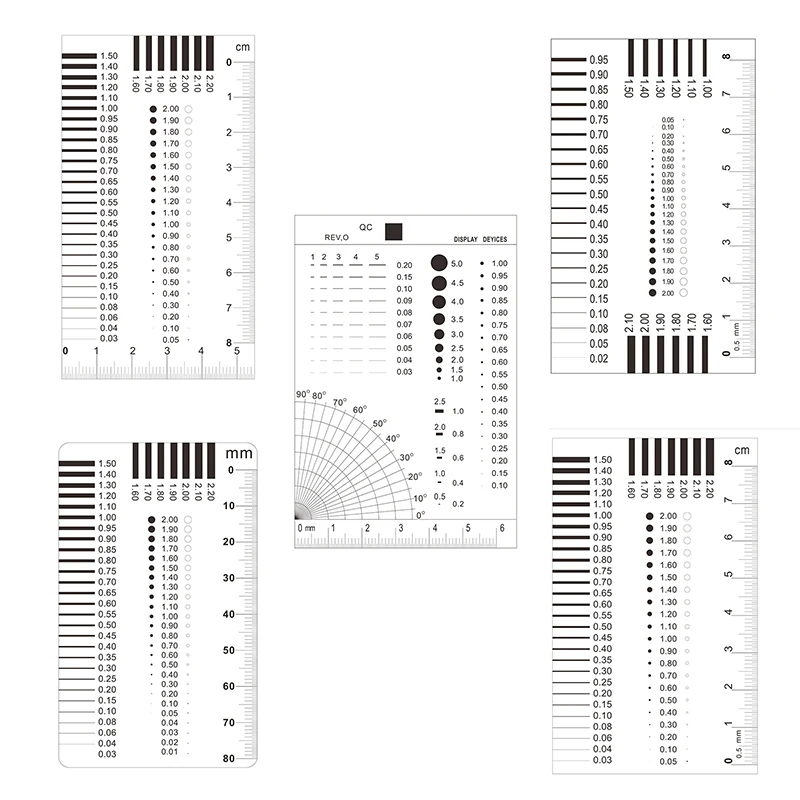 

Measuring Pass Badge Gauge Stain Card Point Gauge Wire Gauge Transparent Film Ruler Stain Crack Contrast Ruler