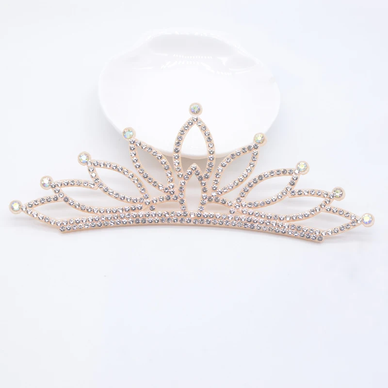6 Pz 138*50mm Corona Imbottita Strass Toppe E Stemmi per Vestiti FAI DA TE Cappello Scarpe Artigianato Decor Applique Copricapi Arco Accessori Dei
