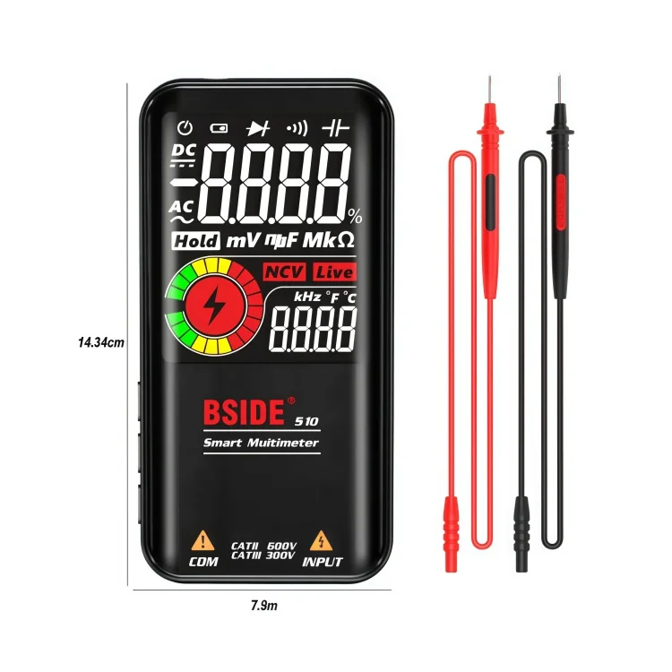 S10 Color Screen Digital Multimeter, Large Display True RMS Auto-Ranging Multimeter with High Accuracy for Electrical Testing