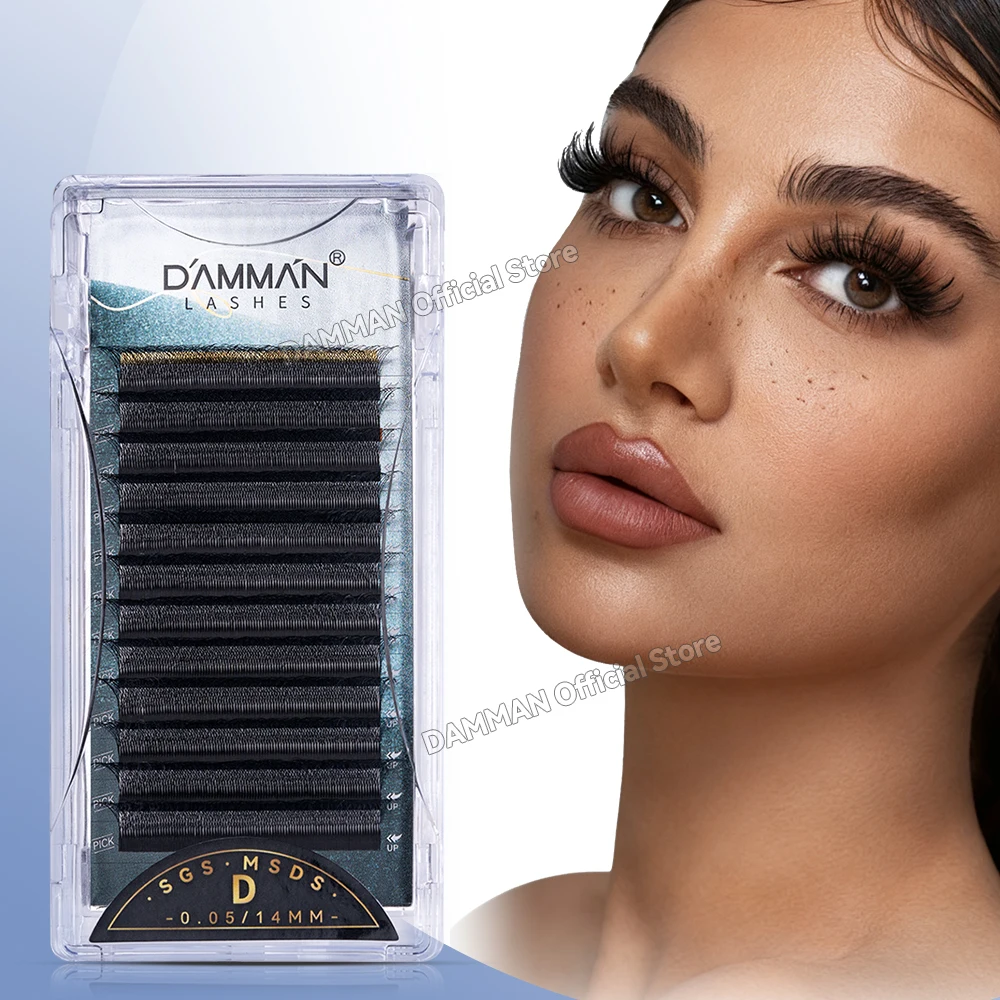 Damman 5D W Shape Eyelashes Extensions D Curl Hand-made Lash Extensions Soft 0.05 8-15mm 5D Lashes Eyelash Extension Supplies