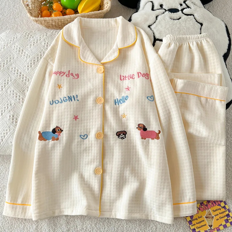 طقم بيجامة نسائي من PJs بيجامة شتوية دافئة ملابس منزلية عصرية طقم بيجاما لطيف وناعم بيجامة مغلفة