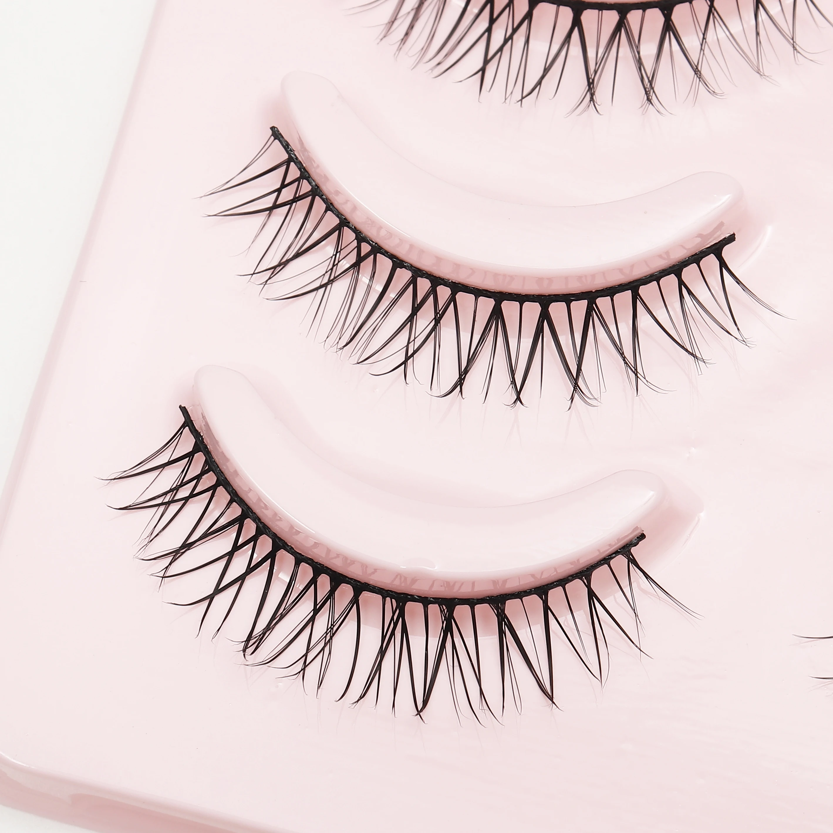 DINGSEN Gefälschte Wimpern, Anime-Wimpern, 5 Paar kleine Teufel-Wimpern, natürliches tägliches Make-up, Manga-Wimpern, transparente Band-Wimpern – Detail 19