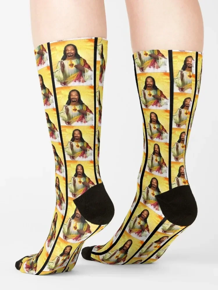 Saint -Jesus snoop dog Socks Toe sports soccer anti-slip sports and leisure winter Men's Socks Women's