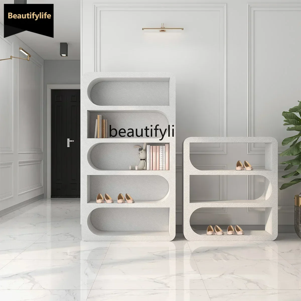 ltLiving room shelf floor-to-ceiling display cabinet Clothing store display French cave cabinet D80