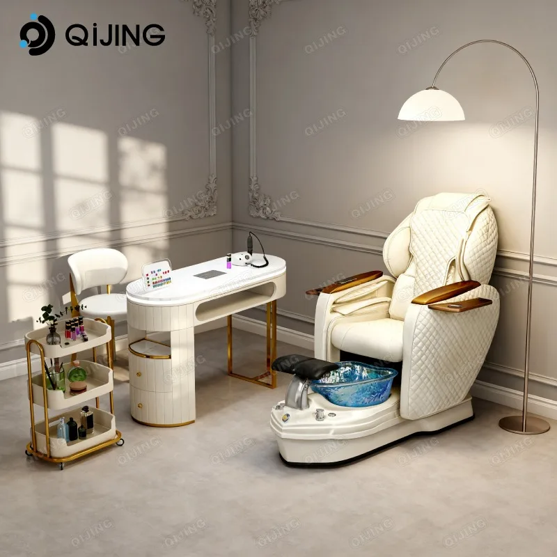 Nail Salon Furniture Foot Spa Massage Electric Manicure Pedicure Seat Station Luxury No Plumbing Pedicure Chair