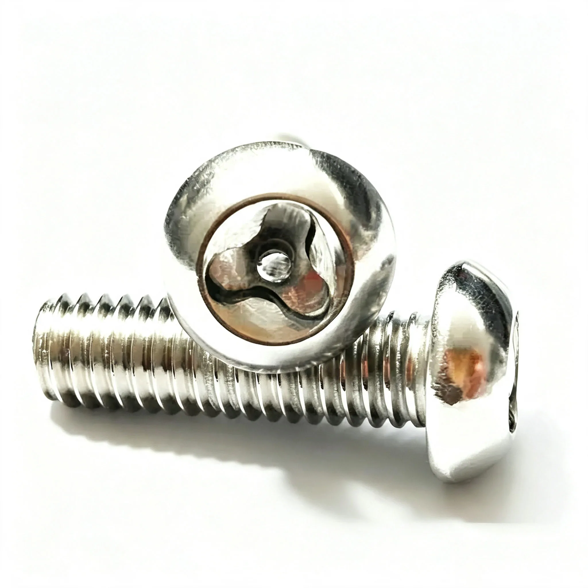 304 Stainless Steel Triangle Drive Collar Screw Y Shaped Belt Column Anti-theft Locking Bolt M3 M4 M5 M6