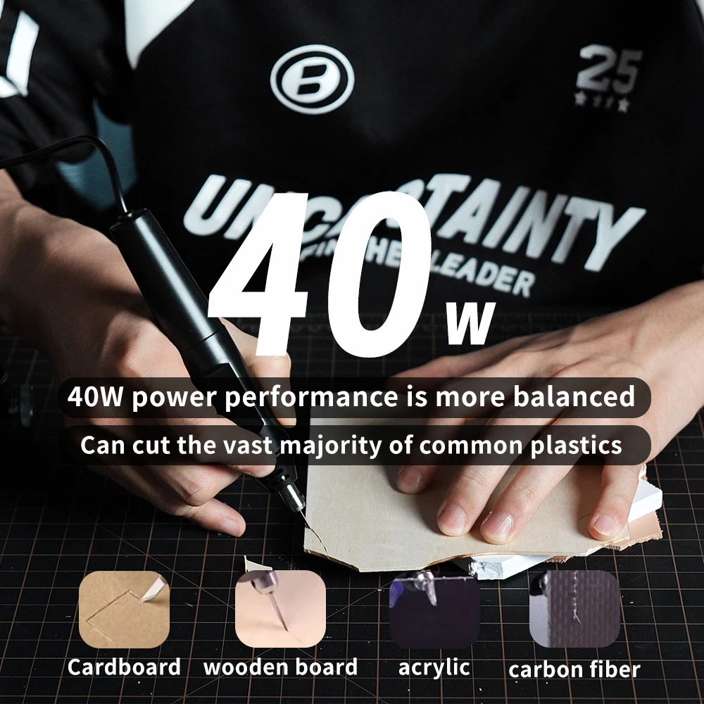 Ultrasonic Cutting Knife 40kHz 40W Handheld for Cutting 3D Printed Parts Model Wood Plastic Resin Car Headlight Maintenance