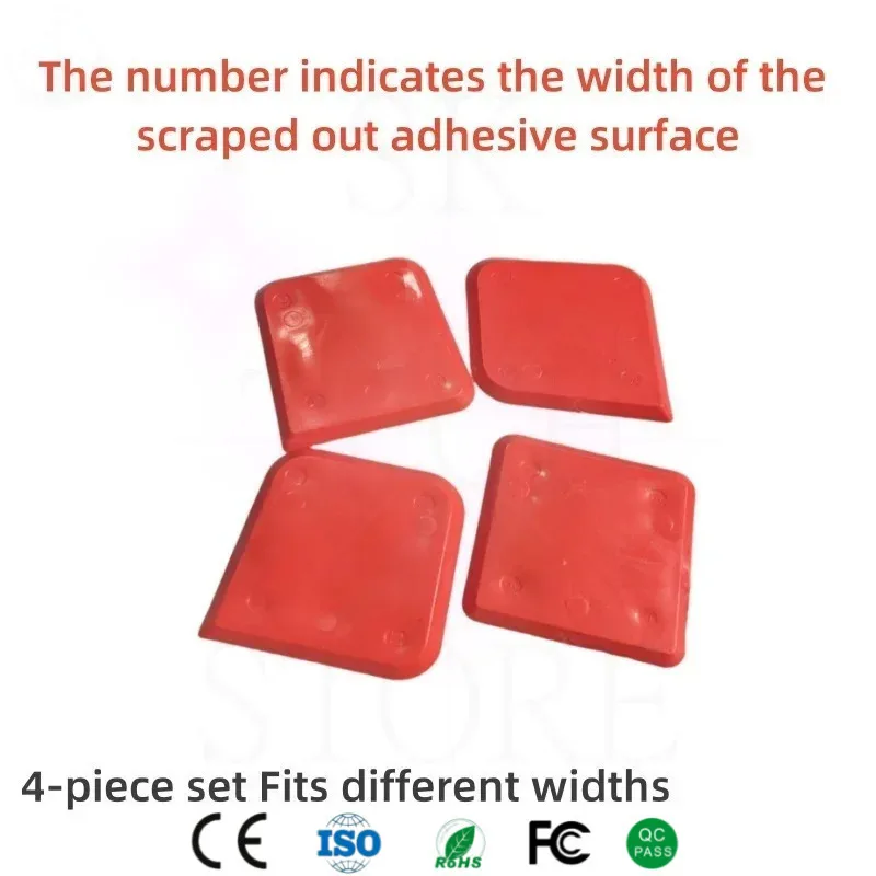 

Многофункциональный набор скребков, 4 шт., четыре скребка, триммер для стекла, клей, структурный клей, силиконовый скребок, скребок, инструмент для склеивания