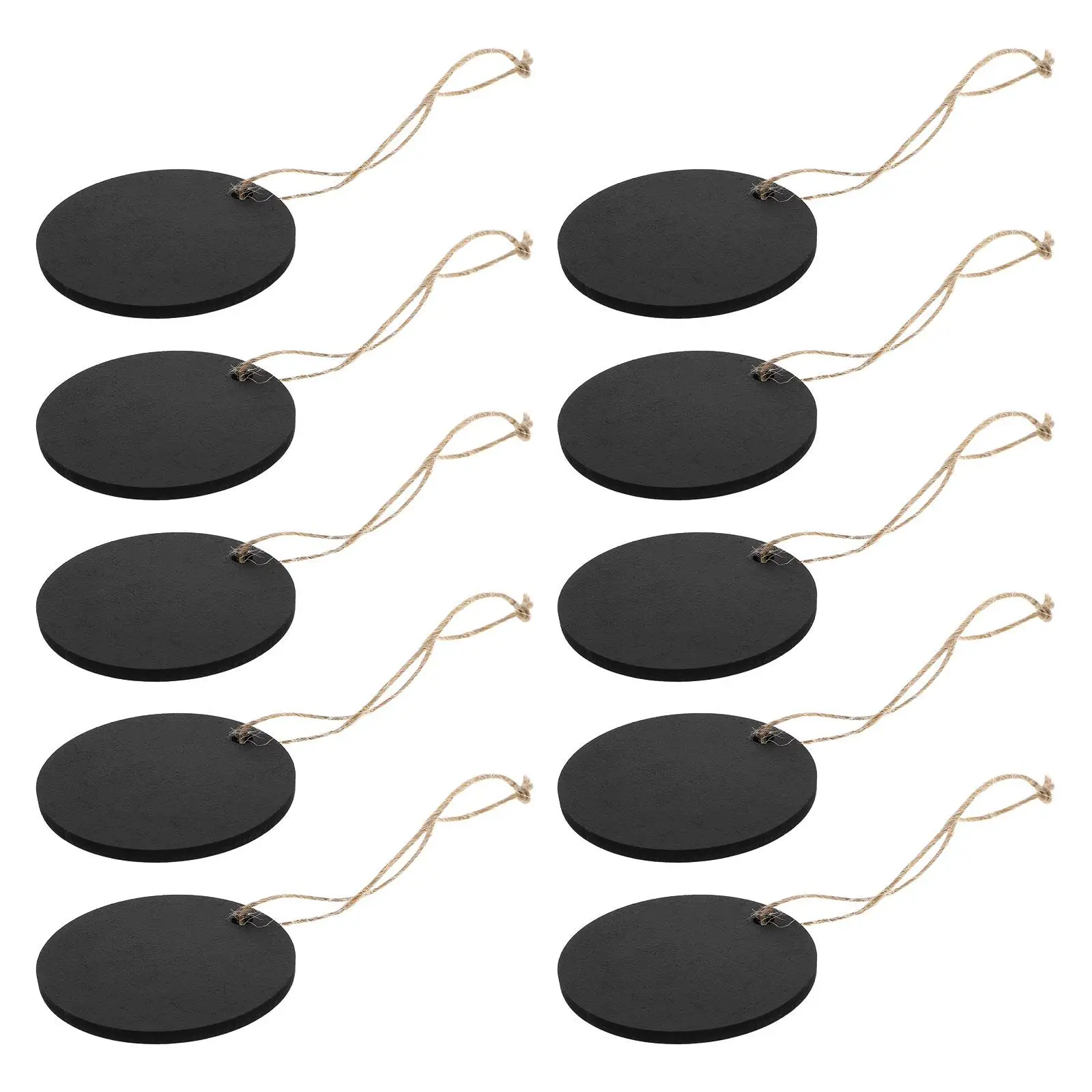 

10 Pcs Wooden Mini Wooden Blackboard Blackboard Circle Hanging Home Decor Chalkboard Tags Reusable Wedding Party Crafts Labels