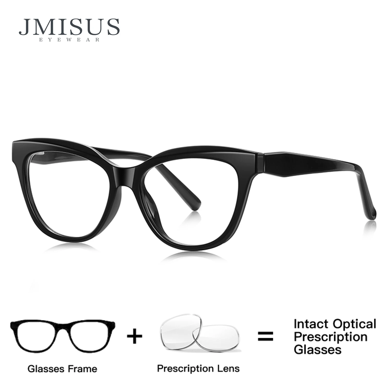 

JMISUS Women Squre Progressive Prescription Glasses Customised Ultralight TR90 Butterfly Photochromic Myopia Optical Eyewear