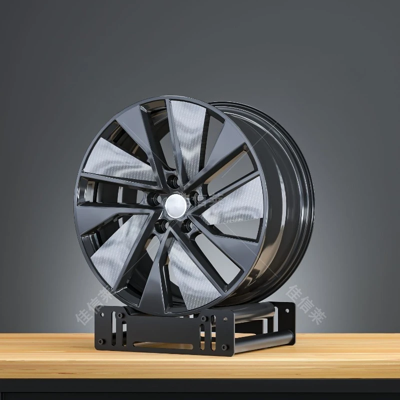 360 Degree Rotating Wheel Display Stand  Adjustable Size Wheel Rim Display Stand