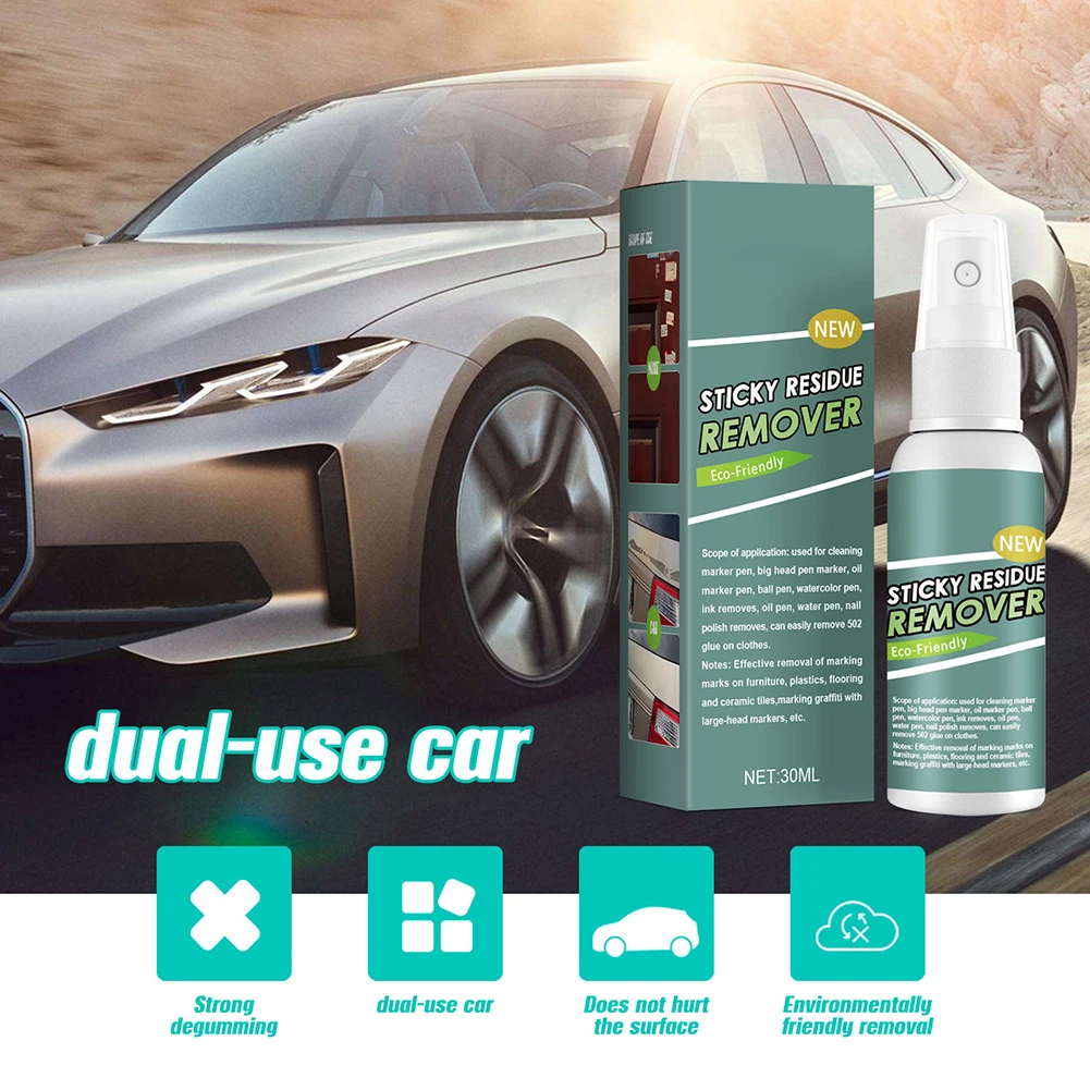 30ml Car Adhesive Remover Sticker Quickly Remove Glue Tape Remover Sticky Glue Removal Car Glass Label Cleaner Spray