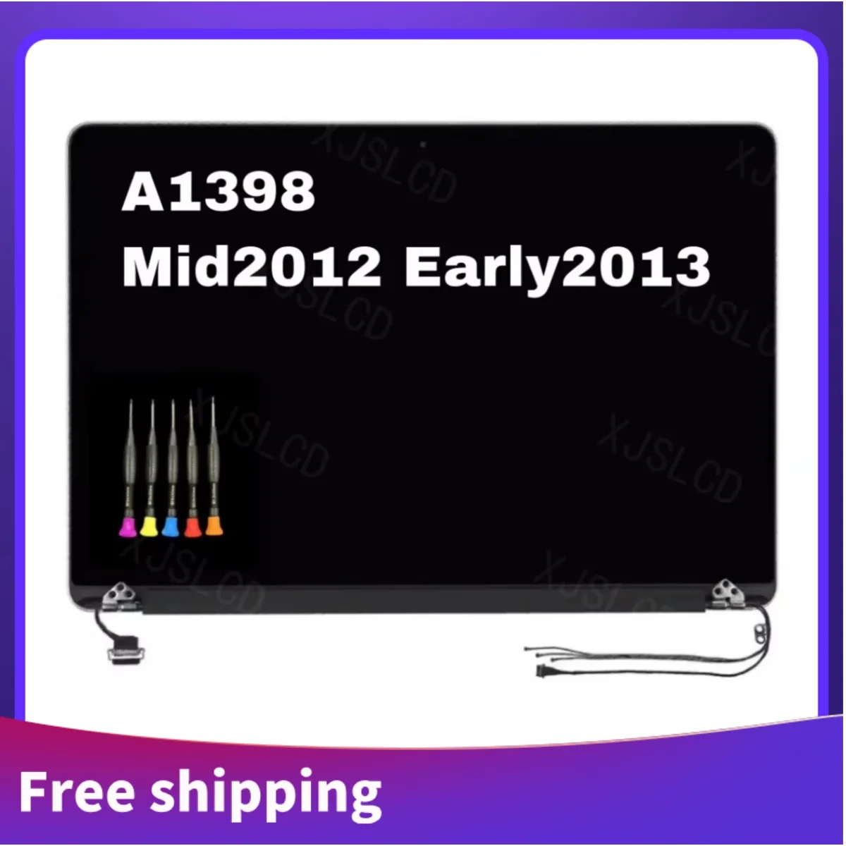 Mid 2012 Early 2013 Year For Macbook Pro 15.4'' A1398 LCD LED Screen Assembly MC975 MC976 Silver Color 95new/100new