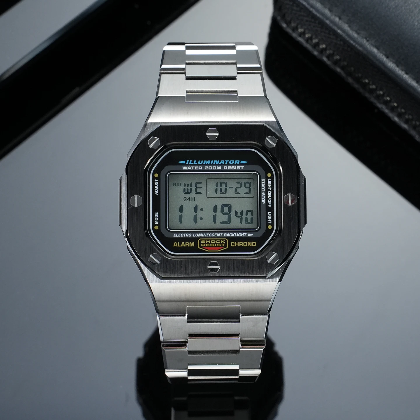 For Casio DW-5600 GW-B5600 GWM-5610 DW-5025, Stainless Steel Case & Bracelet Set, Modification & Upgrade Watch Band Accessories