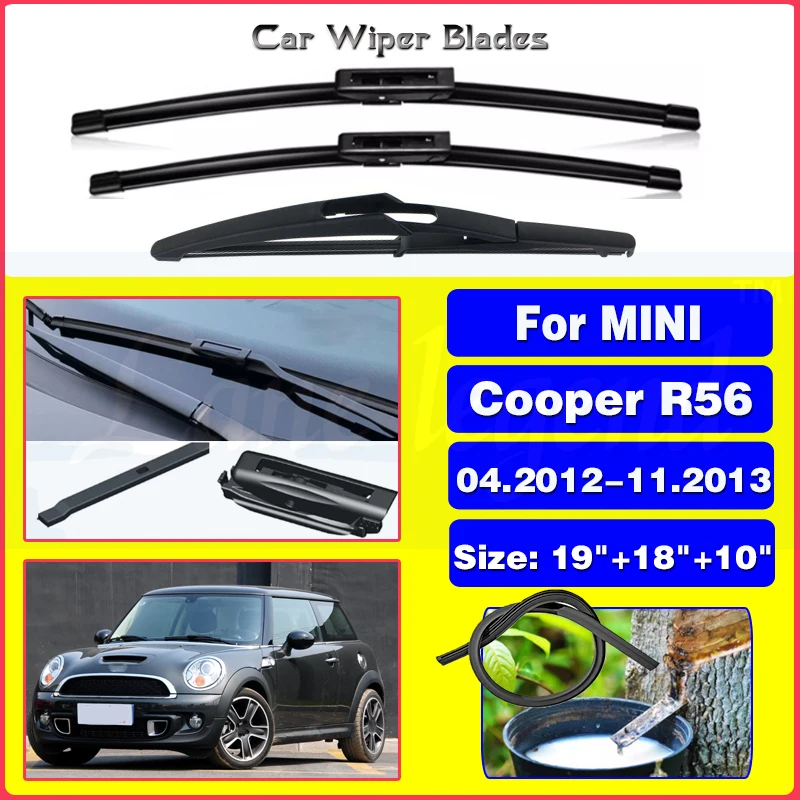 

Wiper Front & Rear Wiper Blades Set For Mini Cooper R56 Hatch 04. 2012 - 11. 2013 Windshield Windscreen 19"+18"+10"