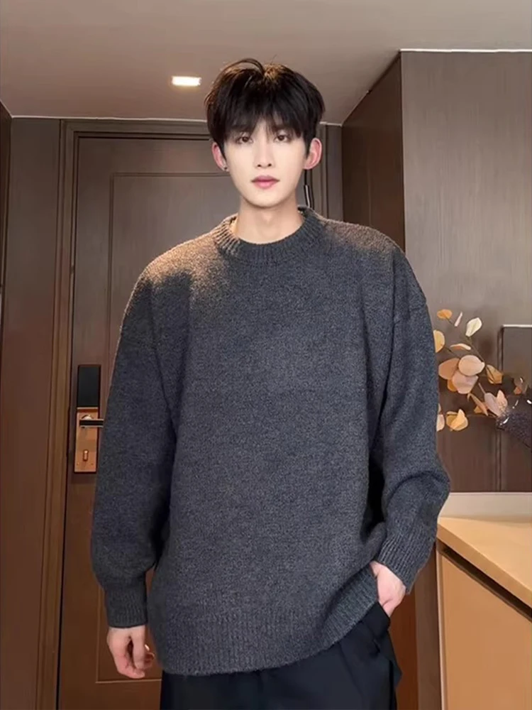 

Мужской свитер Deep ey Heavyweight, зимний, свободный, вязаный, в стиле американского ретро, базовая модель