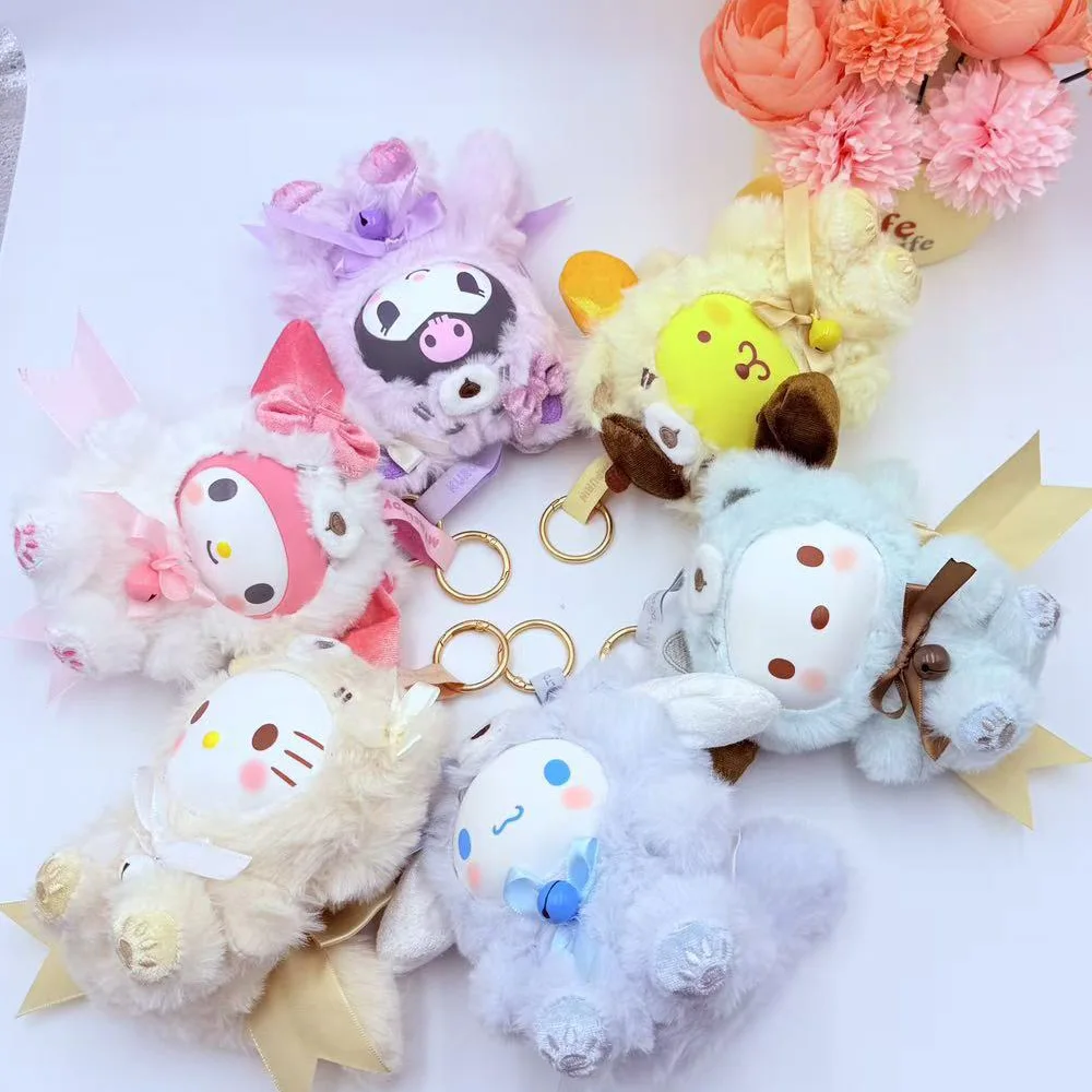 

2026cute New Kuromi Fox Island Series Vinyl Plush Blind Box Cute Cartoon Hello Kitty Kuromi Pendants Girl Bag Ornament Toy Gifts