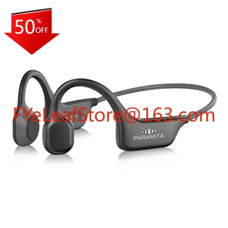 

New White Bone Conduction Headphones Sports Wireless Fast Charge Digital Display Waterproof Headphones