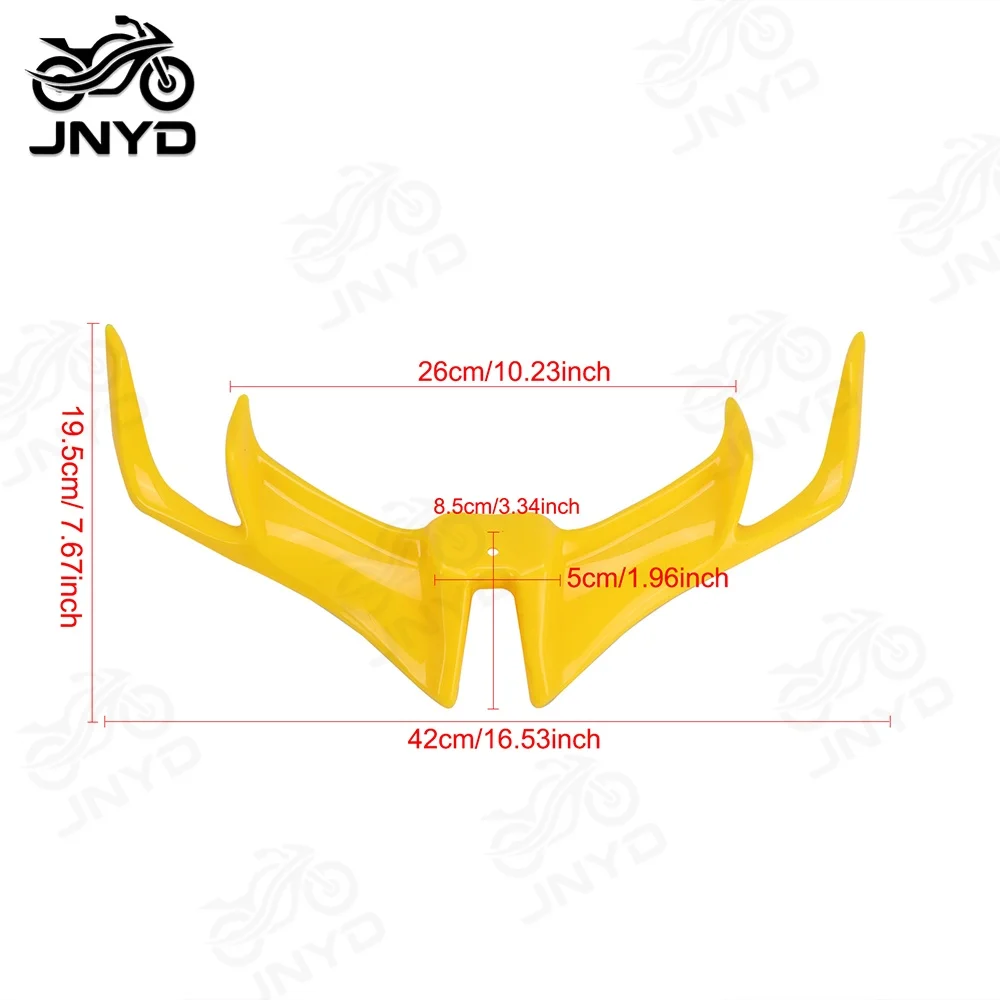 JNYD Motorcycle Front Fairing Spoiler Winglet Wing Guard Cover For Yamaha R15 V3 2017-2021 Shark Fin Beak Moto Accessories