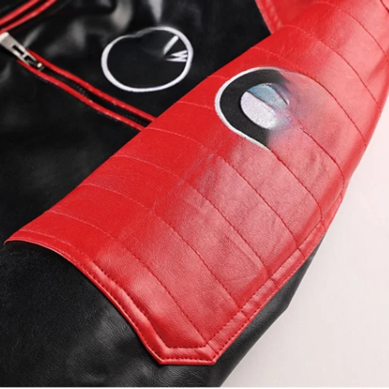 New Leather Jacket Embroidered Thick Leather Pu Leather Jacket For Men Women Baseball Jacket Couples Motorcycle Flight Jacket