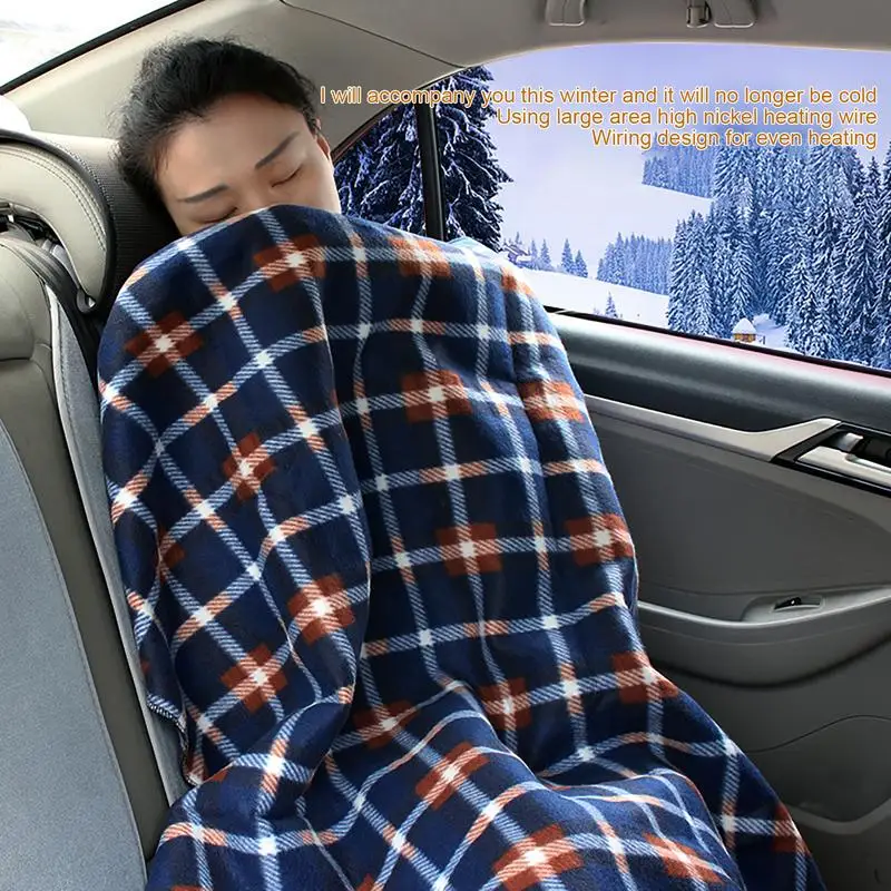 Автомобильное одеяло с подогревом, автомобильное электрическое одеяло 12 В, автомобильные теплые одеяла с подогревом, термостат, нагревательные одеяла, зимние уличные обогреватели тела
