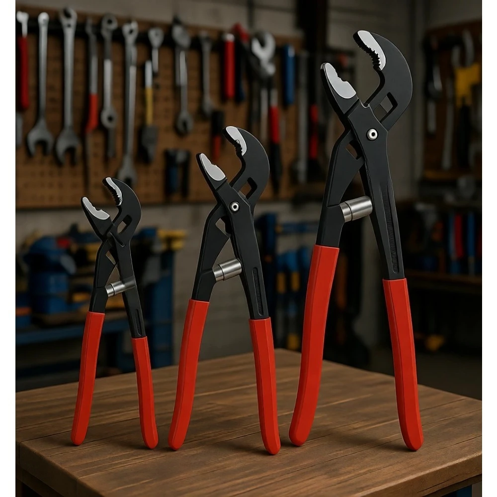 

3PCS Tongue Groove Joint Pliers Set Auto Adjusting Water Pump Plier with Bag Comfort Grip 7 10 12 Inch Rust Proof CRV Steel