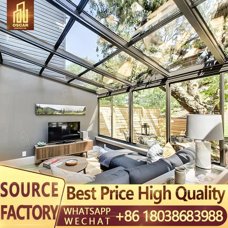 

Customizable Multi functional Aluminum Glass Enclosure for Outdoor Relaxing in US Factory Direct Aluminum Sunroom