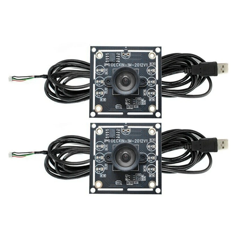 2PCS 100 Degree Camera Module 1MP OV9732 1280X720 USB Free Driver Manual Focus, With 2 Meter Cable For Winxp/7/8/10