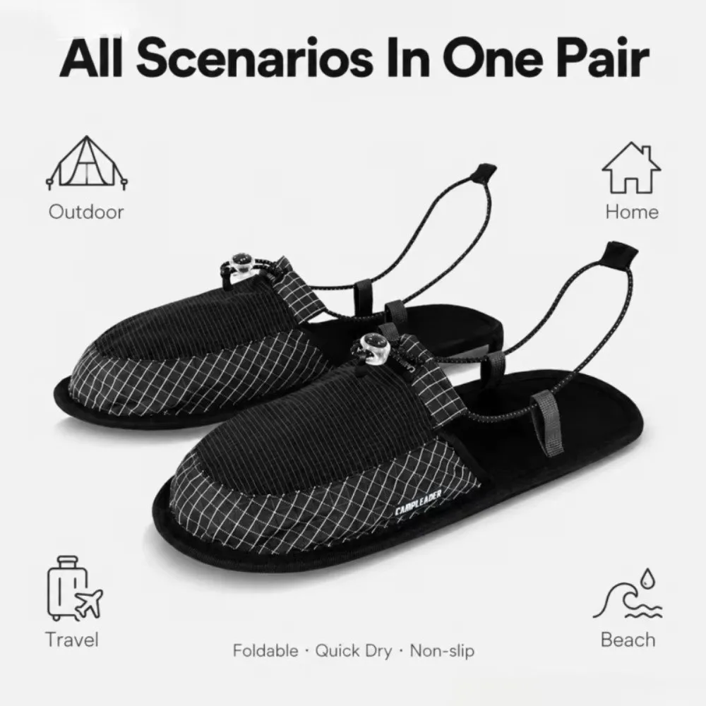 Pocket-sized Foldable Foldable Water Slippers Quick Dry Breathable Camp Slippers Portable Non Slip Travel Slippers Beach