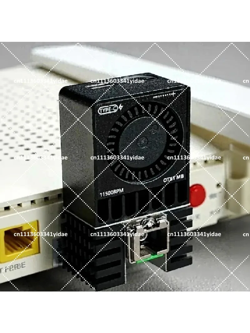 All-aluminum Heat Sink for Optoelectronic Conversion, 11,500 RPM Speed-Controlled Fan for E, G, PON, ODI, SFP