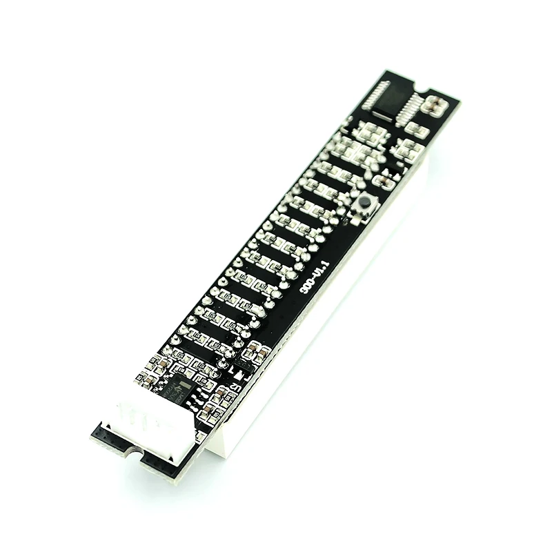 Mini Dual 12-bit LED Music Level Indicator Adjustable Light Speed VU Meter Stereo Amplifier Board with AGC Mode