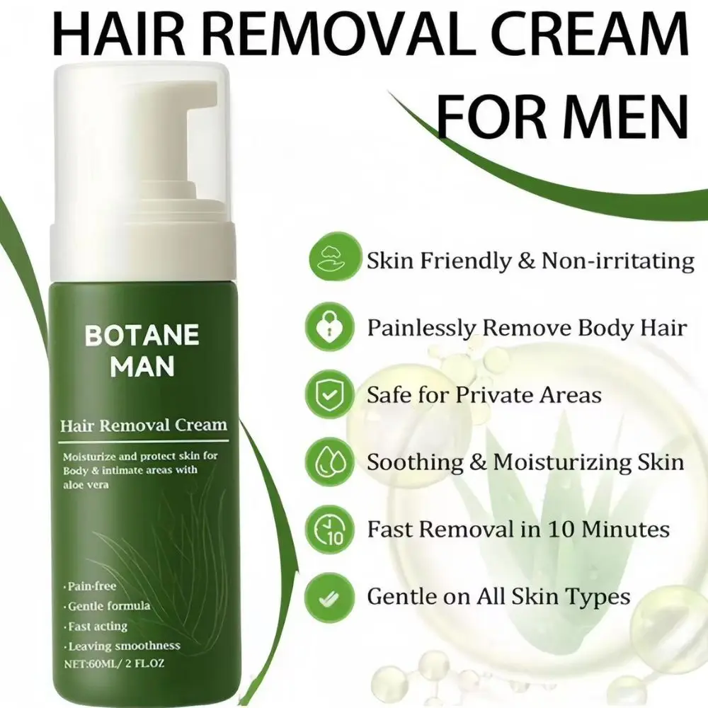 

Herbal Soothing Gentle Hair Removal Mousse Armpit Chest Leg Fast Removal No Odor Safe For Private Areas Skin Sensitivity Care