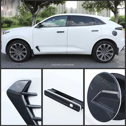 For Changan UNIK UNI-K 2021-2024 ABS carbon fiber rearview mirror door handle side Fender Wiper stip front rear rearlamp cover