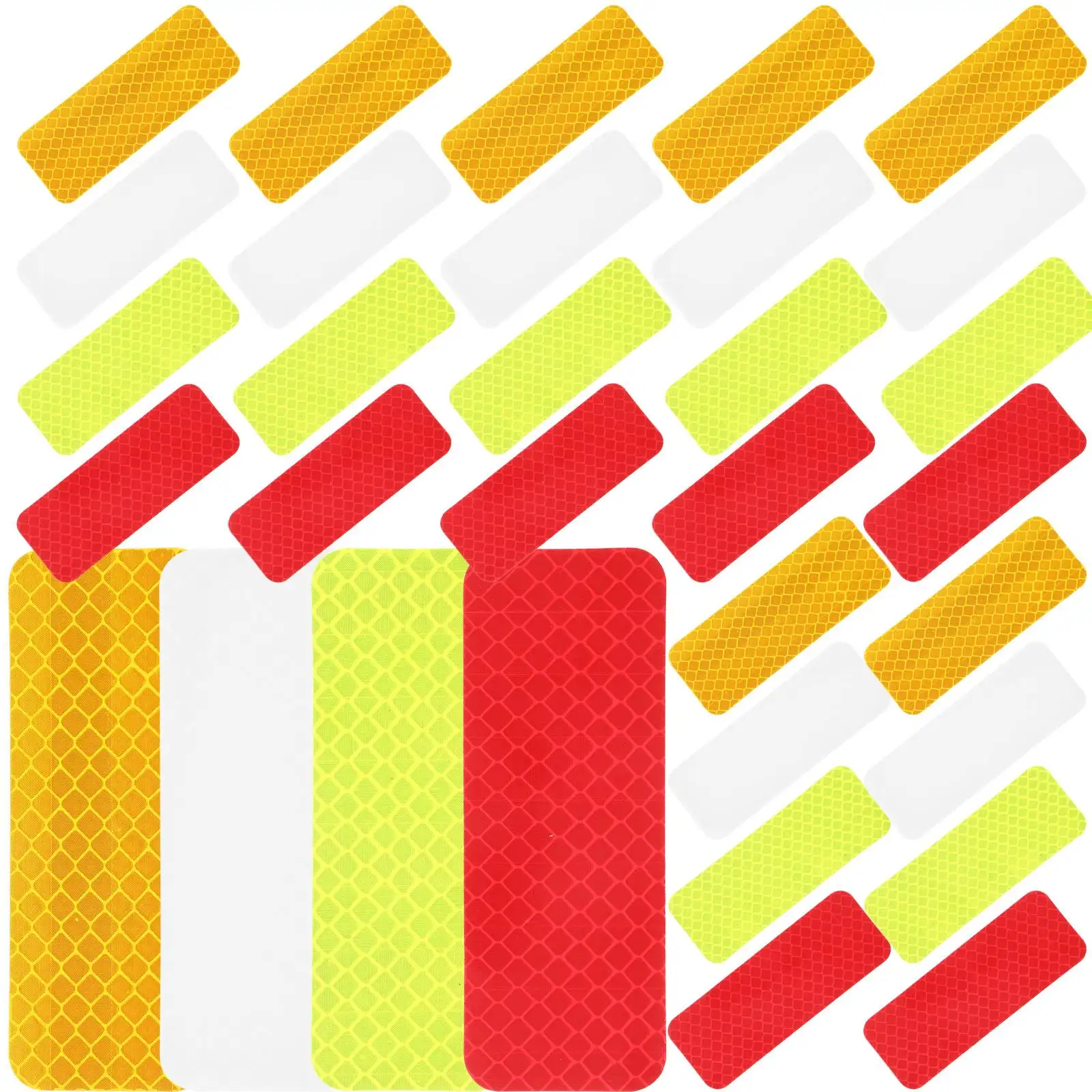 

40 Pcs Reflective Stickers High Visibility Waterproof Luminous Tape Car Decor Bike Motorcycle PVC Night Safety