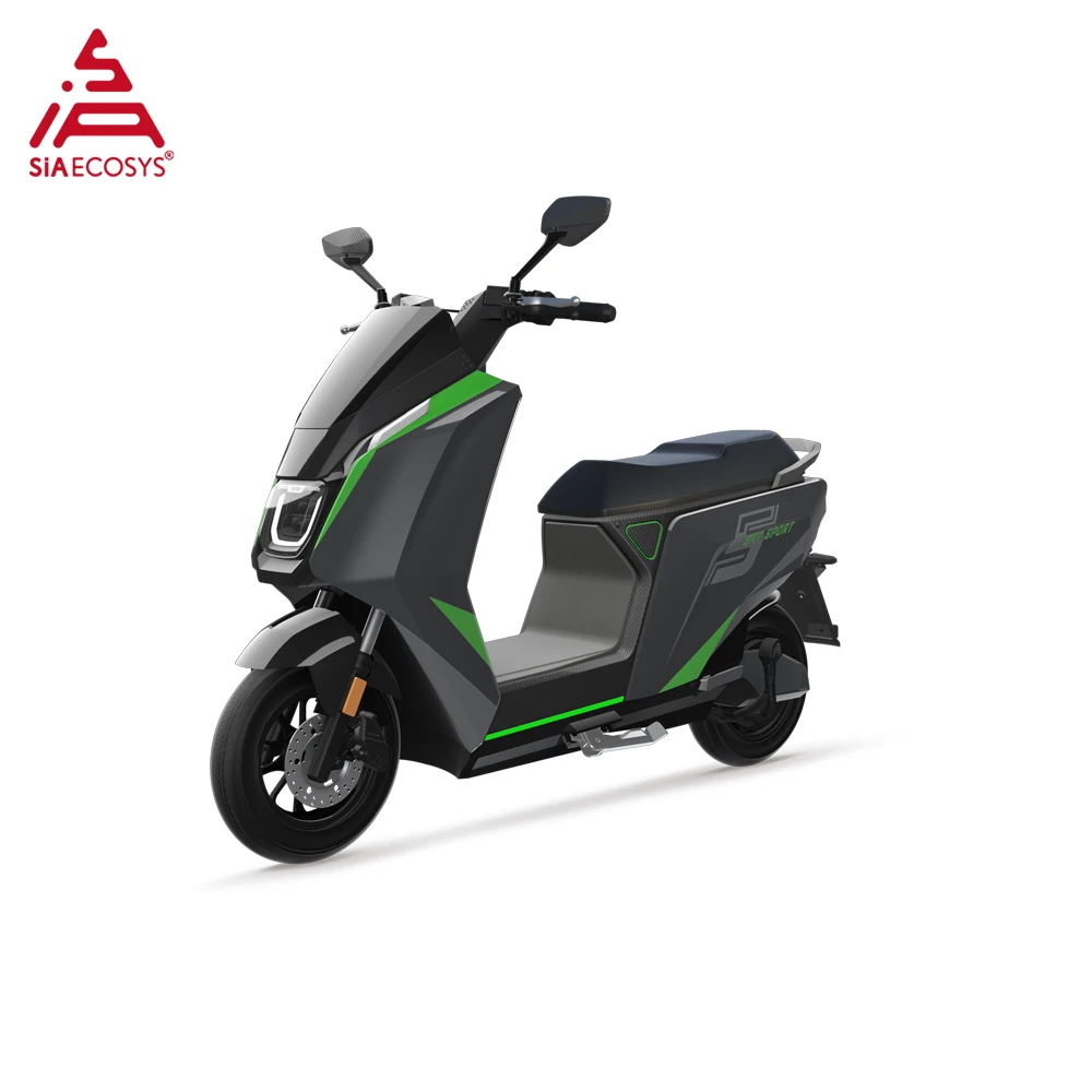 SiAECOSYS 2500W Rated 65KPH Max Electric Motorcycle High Range Motorcycle with CBS Hydraulic Disc Brake and 72V 32.5Ah Battery