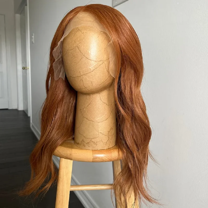 

Long Glueless Brown Wave 28inch 5x5 Silk Base Jewish Human Hair Wig Baby Hair HD Lace European Hair Preplucked