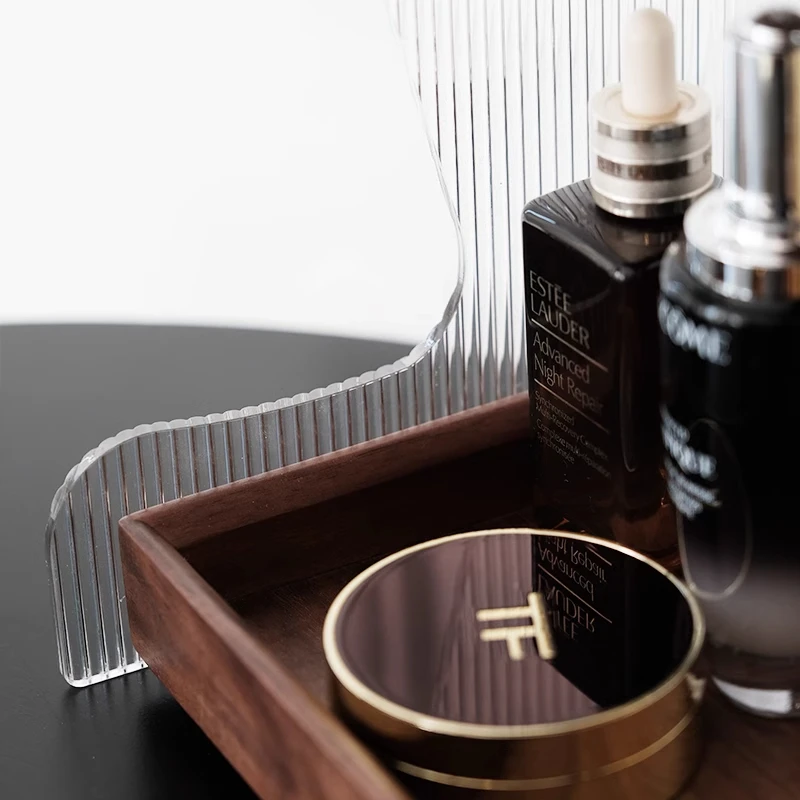 خزانة ملابس ألمانية فاخرة خفيفة، منتجات العناية بالبشرة، رف تخزين مستحضرات التجميل، رف سطح المكتب، مغسلة، صندوق تخزين أكريليك.