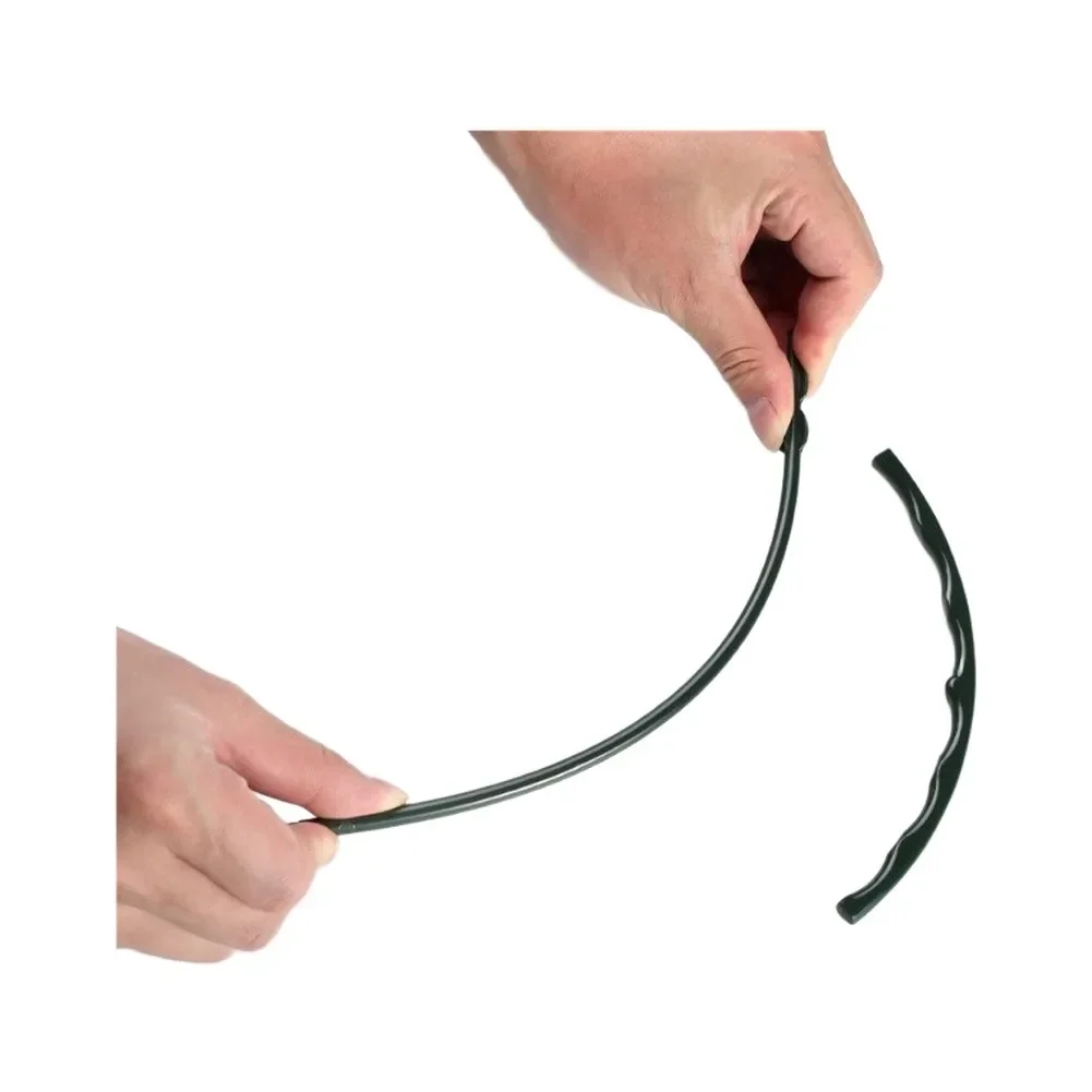 Plant Support Stakes 12 Pack with 24 Orchid Clips for Small Vegetables and Indoor Plants Half Round Cage 15.5 x 26 cm