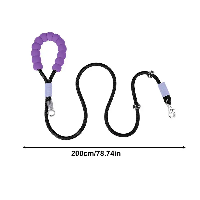 Нейлоновый поводок для собак 2 м с мягкой ручкой, тренировка домашних животных, бег, ходьба, безопасность, альпинизм, товары для домашних животных, прочный поводок для цепи для собак